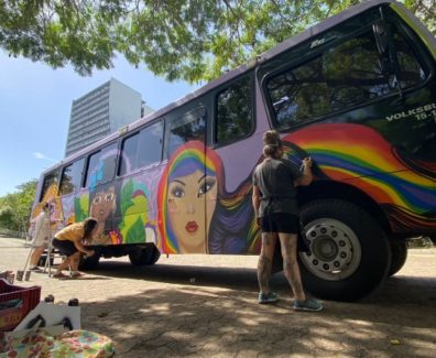 onibus lilas no rio grande do sul