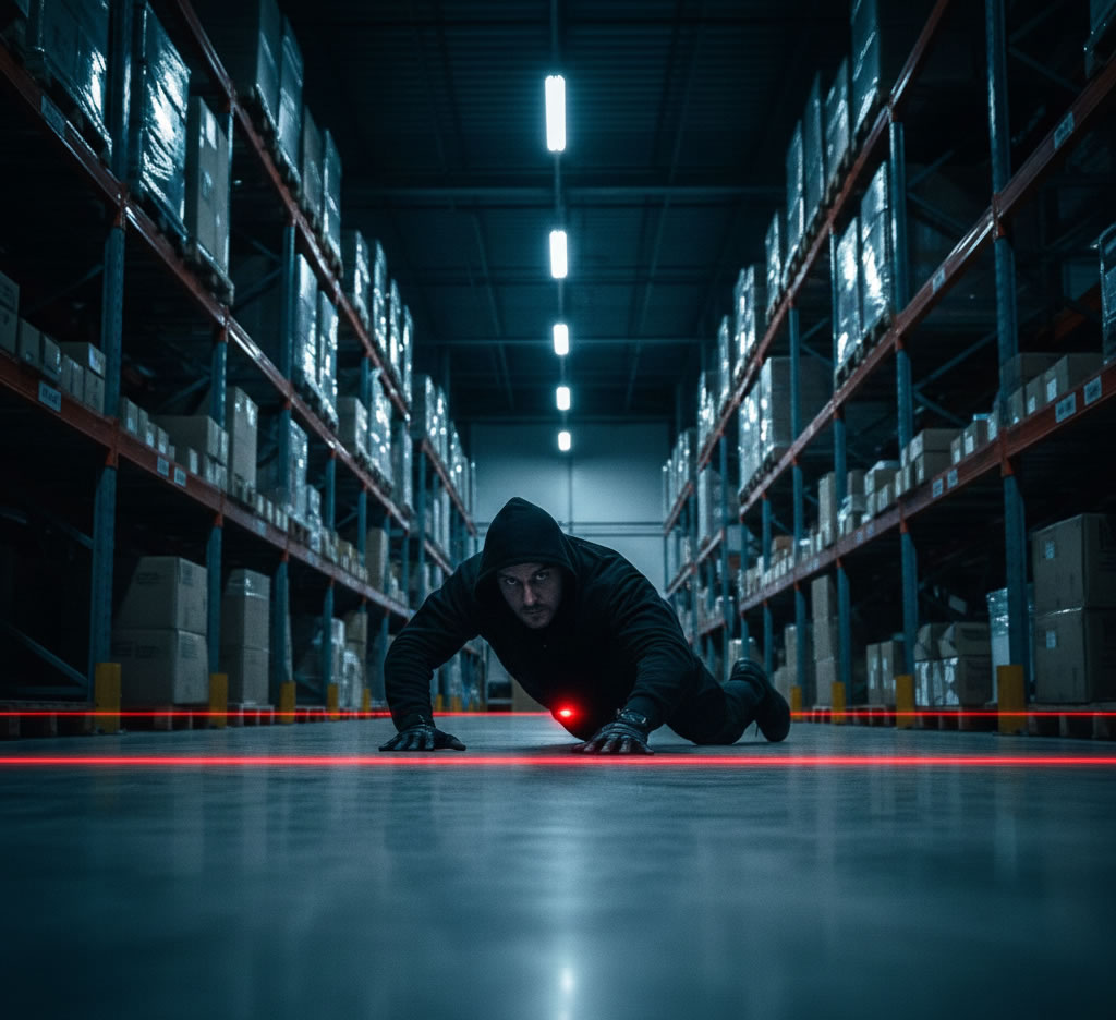 Invasão Em Empresa no Paraná: Homem Se Arrasta Para Evadir Sistema de Segurança