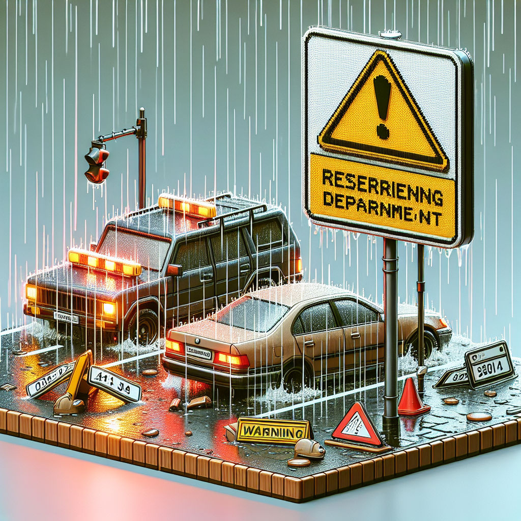 Detran-MS Alerta sobre Perda de Placas de Veículos em Chuvas Intensas