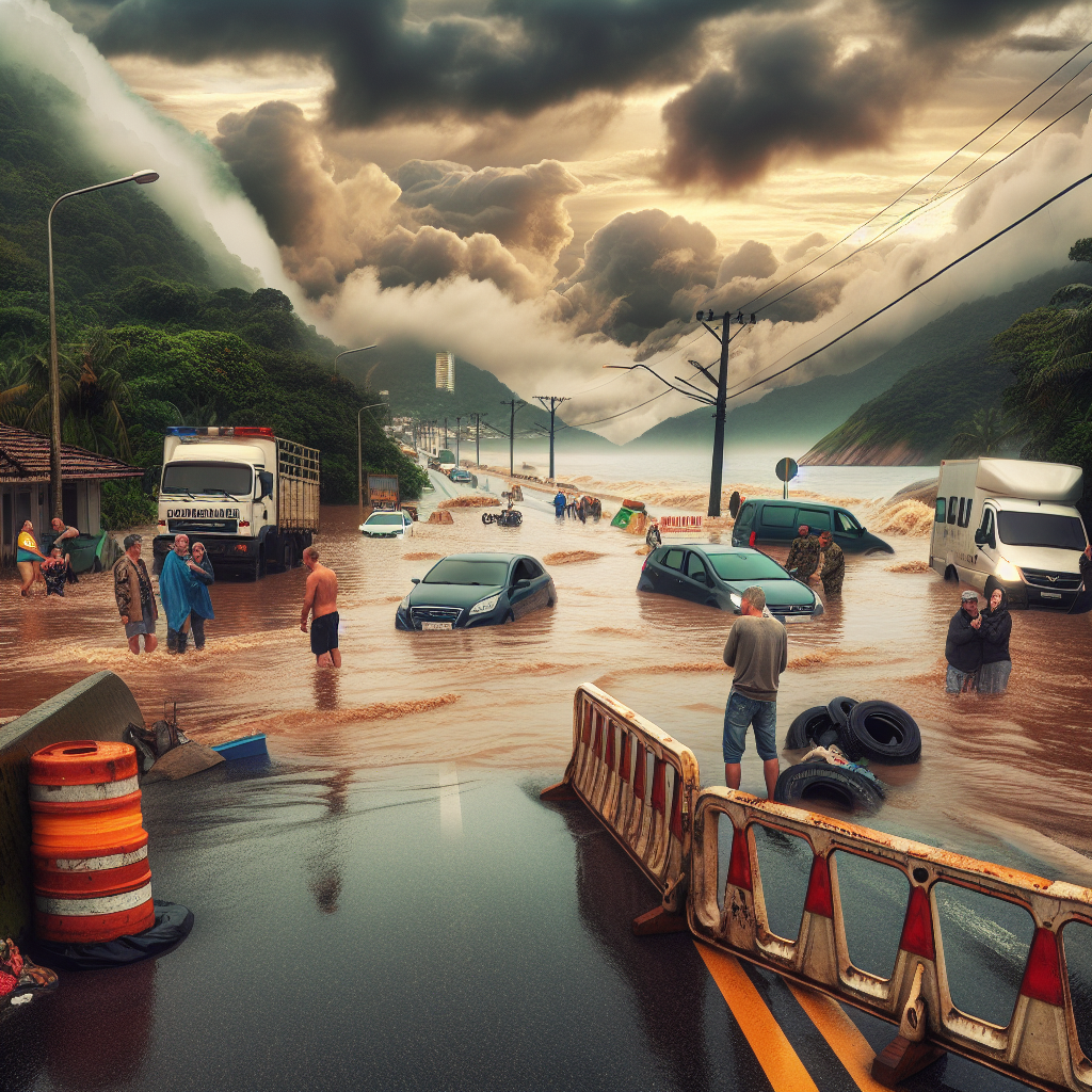 Interdições nas Estradas do Litoral de SP em Função das Chuvas Intensas