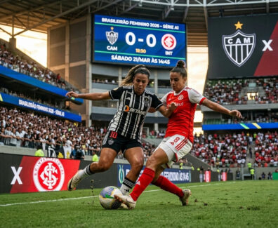 Brasileirão feminino: TV Brasil transmite Atlético-MG x Internacional neste sábado