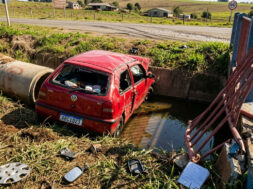 Acidente fatal em Alpinópolis: idoso morre após carro cair em córrego