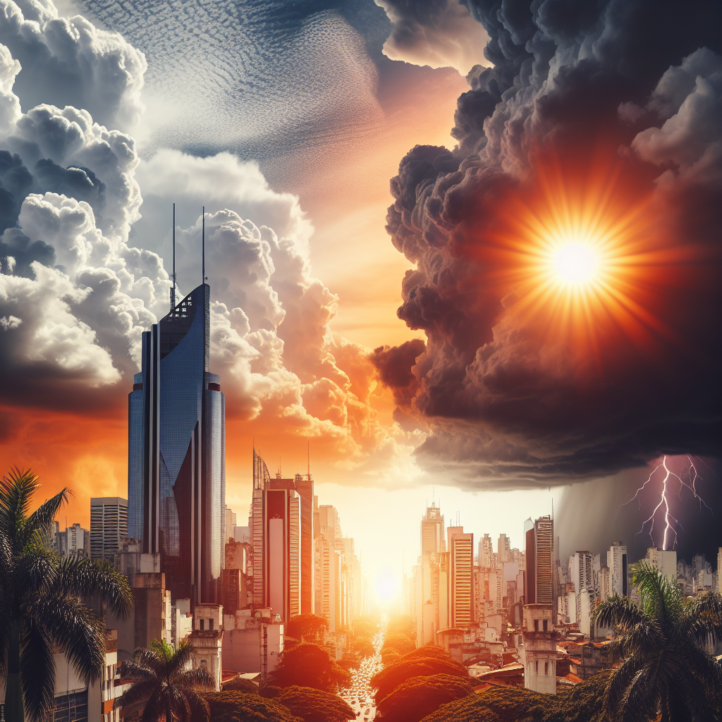 Previsão do Tempo para Terça-feira (17) em São Paulo: Calor e Possíveis Tempestades