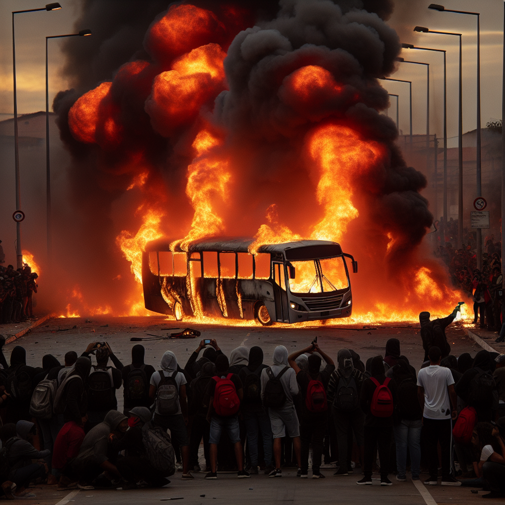 Protesto na Comunidade do Passo da Pátria Resulta em Incêndio de Ônibus