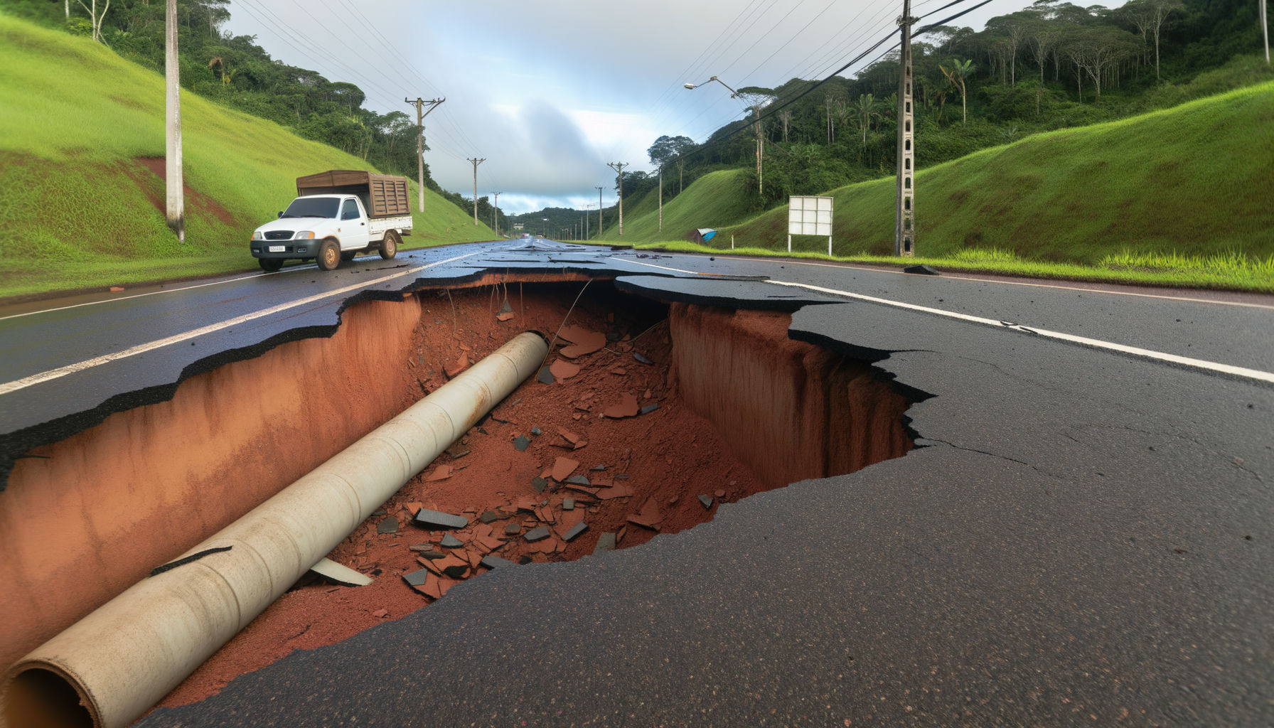 Cratera na MA-245 interrompe via e exige rotas alternativas no Maranhão após temporal