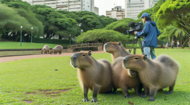 Capivaras de Curitiba são destaque em documentário japonês