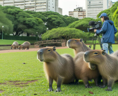 Capivaras de Curitiba são destaque em documentário japonês